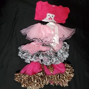 Bundle/ 4 tutu skirts and one shirt